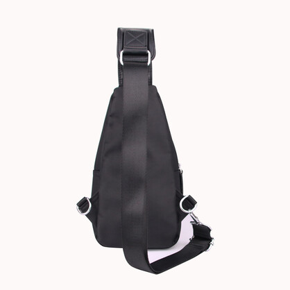Men's Republic Nylon Black Backpack - Single Strap Sling