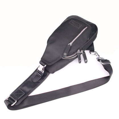 Men's Republic Nylon Black Backpack - Single Strap Sling