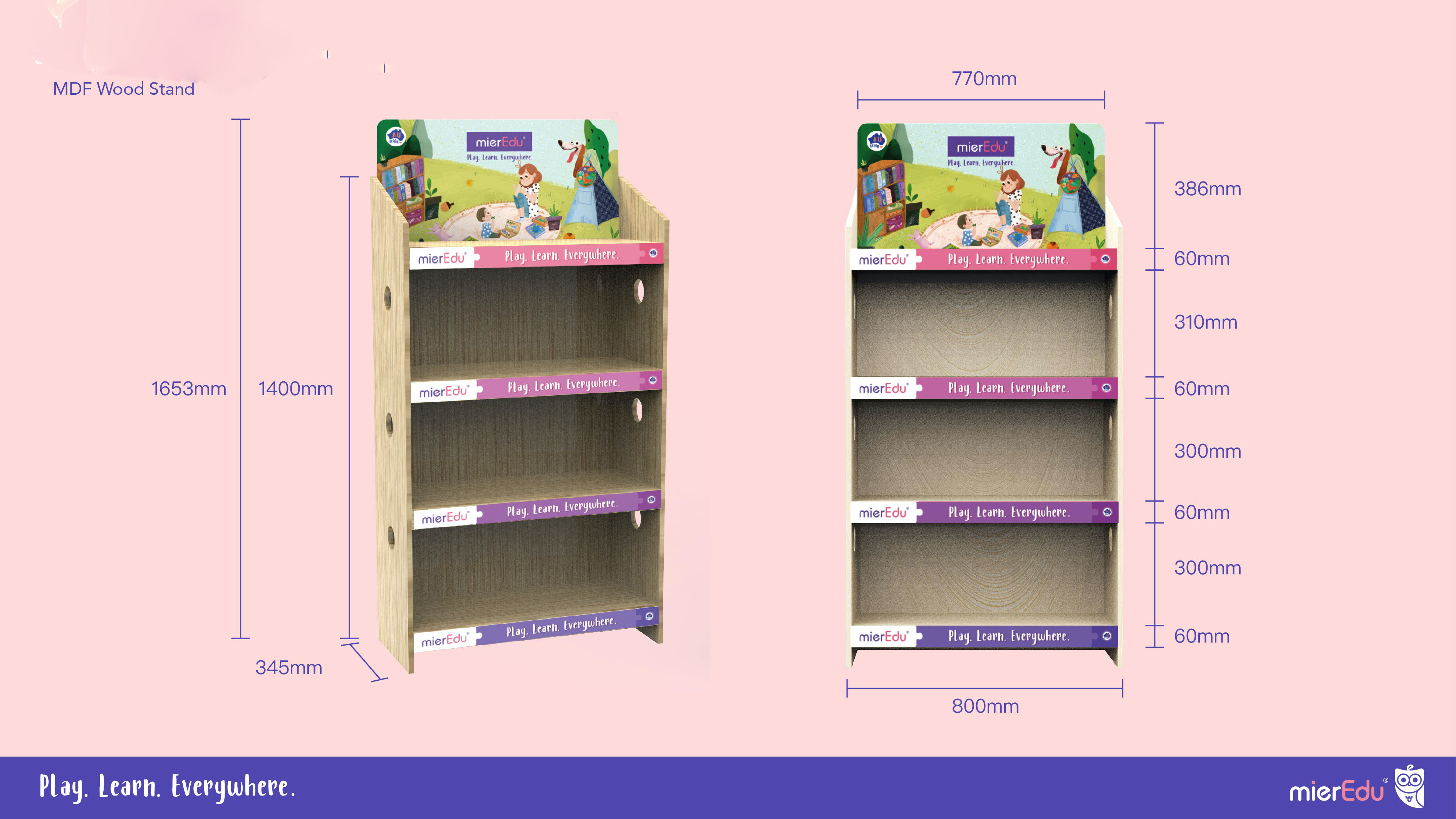 Wholesale mierEdu MDF Stand Happy Distribution Fieldfolio