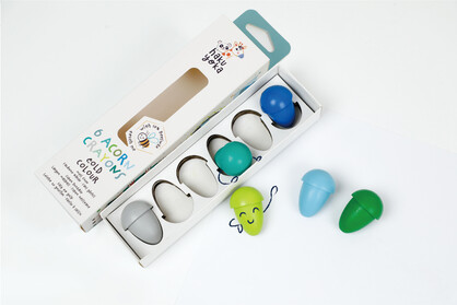 Cube+Acorn+Bead Crayons Assorted Carton Display