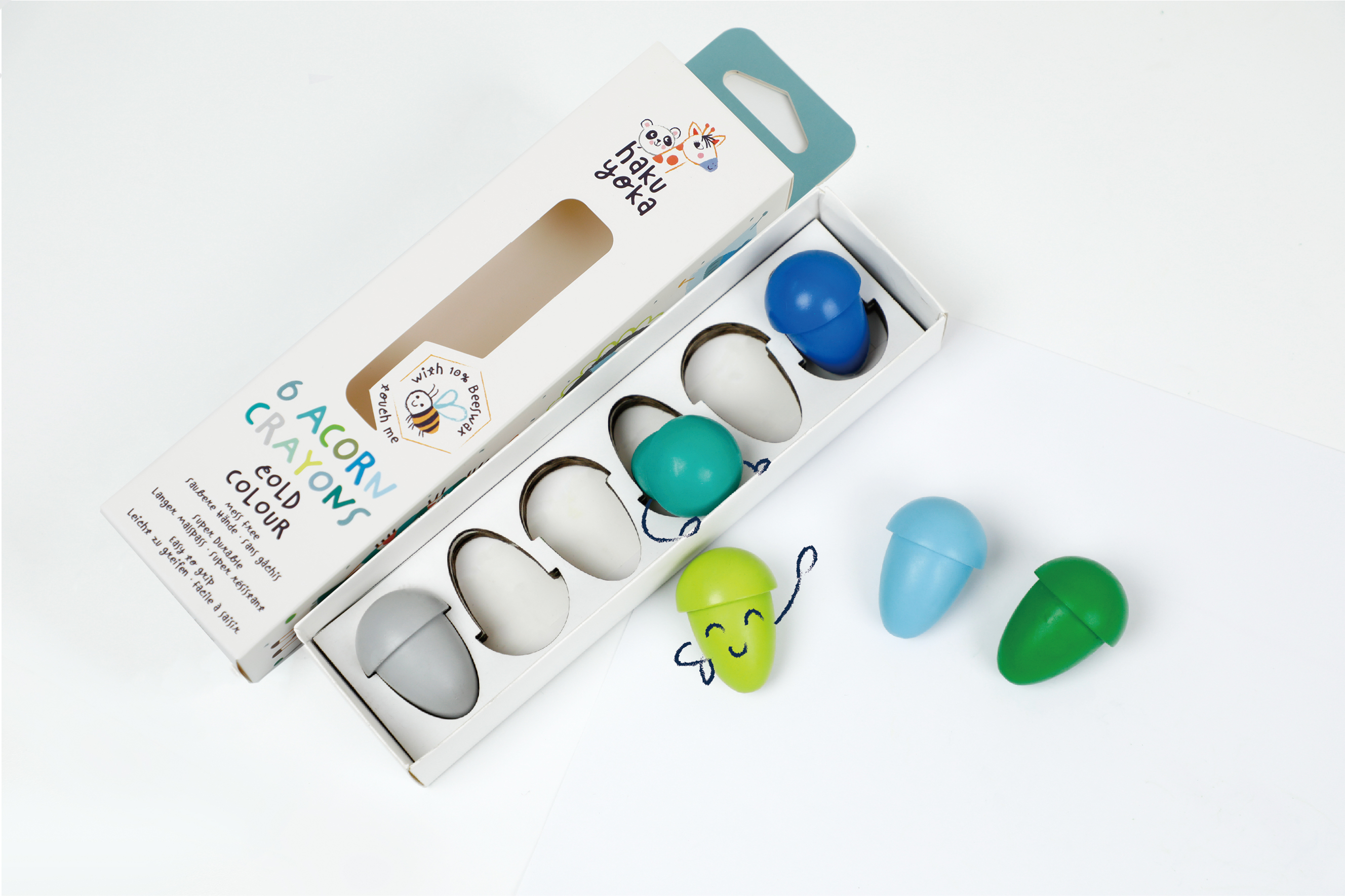 Cube+Acorn+Bead Crayons Assorted Carton Display