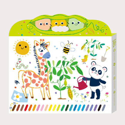 Happy Pea Pod Crayons -24 Colours