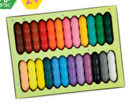 Happy Pea Pod Crayons -24 Colours