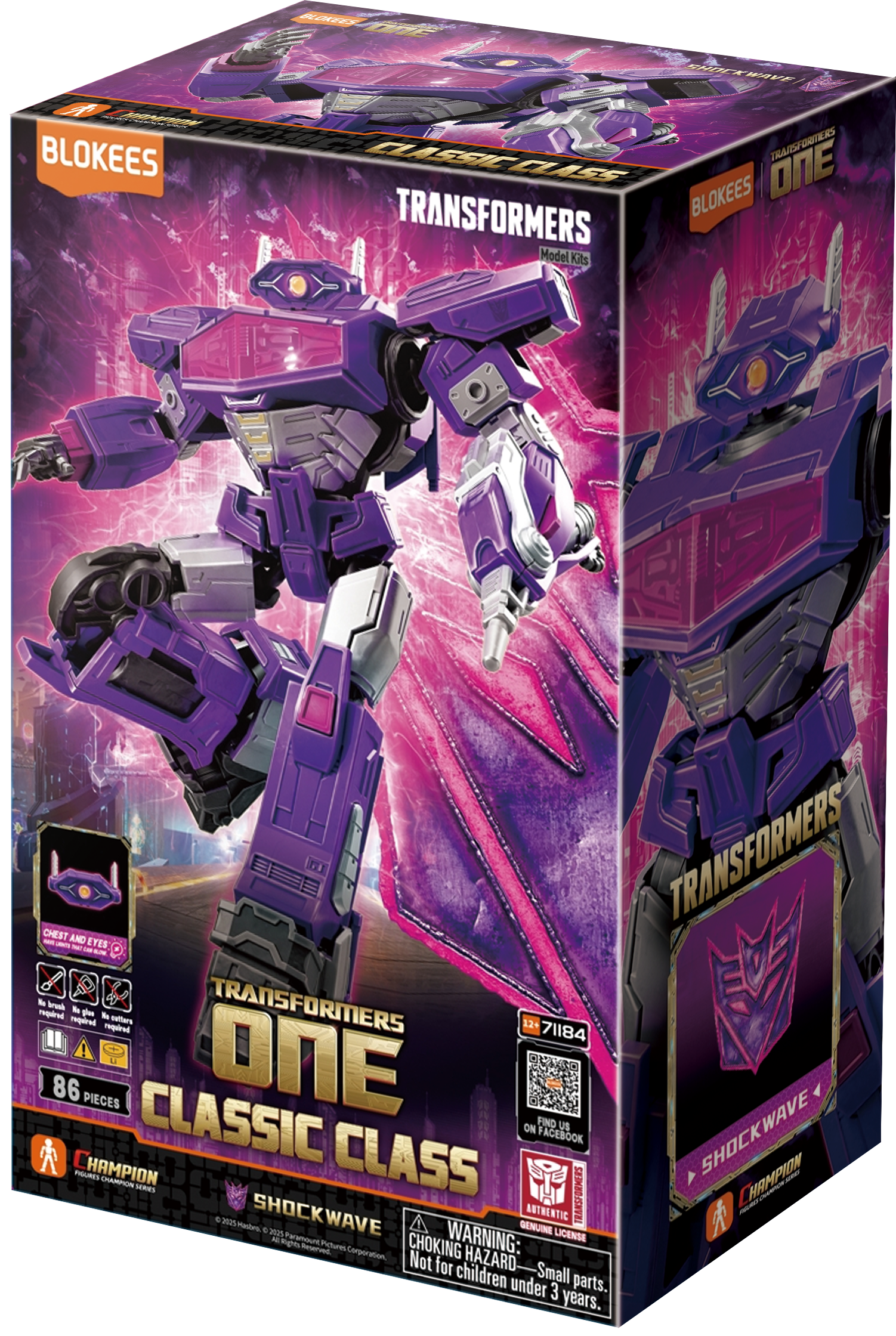 Blokees Figures - Transformers (Model Kit) Classic Class 18 - Shockwave (12.5cm)