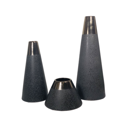 Black Volcano Vase L