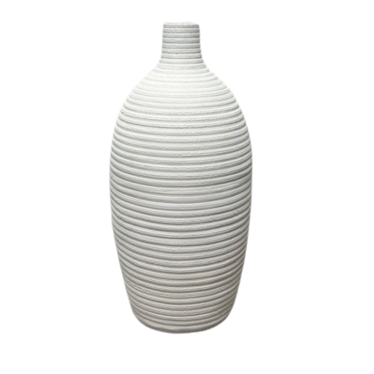 Rippled White Floor Vase/Pot Large