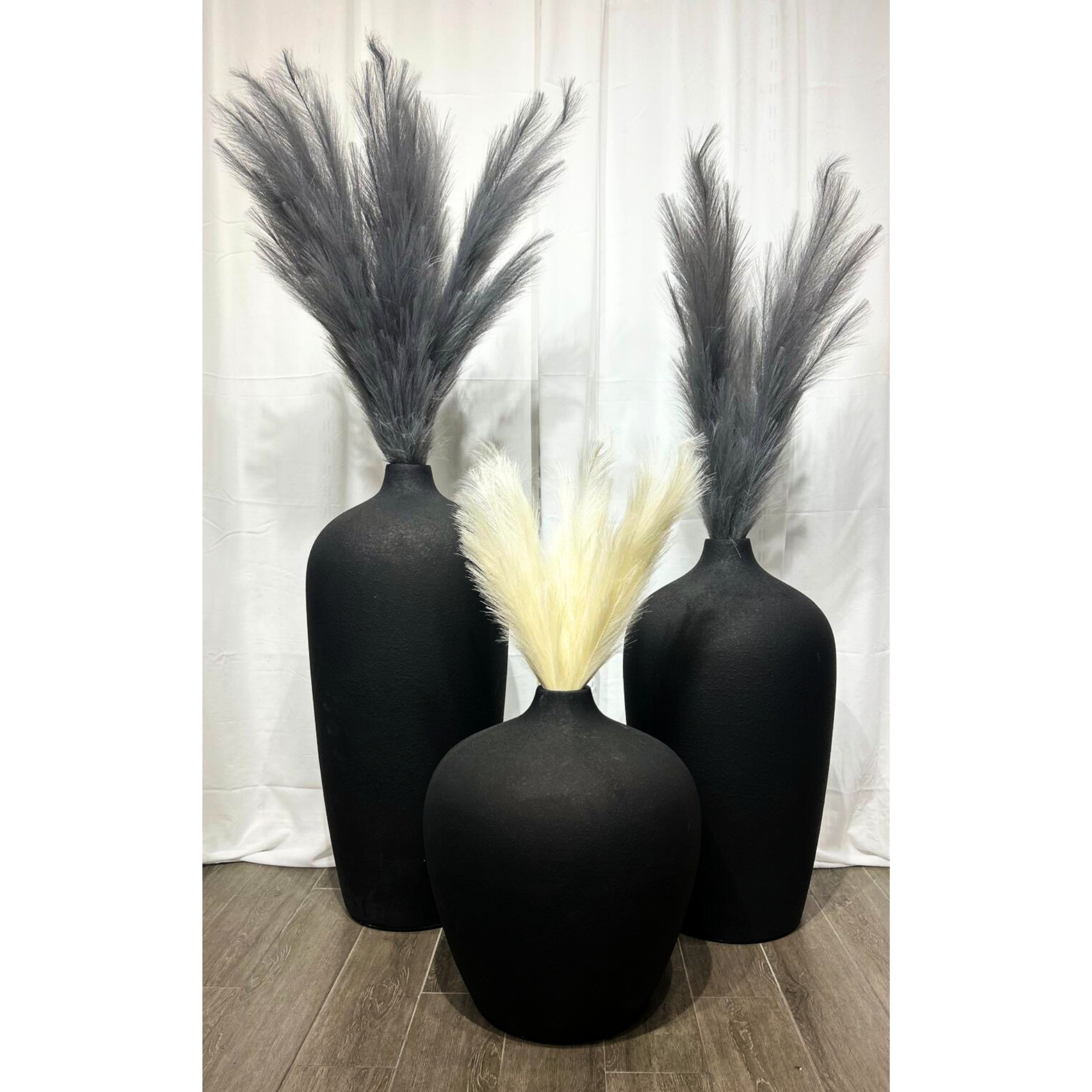 Marly Black Floor Vase/Pot Small