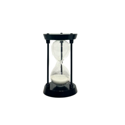 Cylinder Black Hour Glasses 15min Small