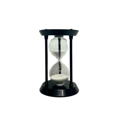 Cylinder Black Hour Glasses 30min Medium