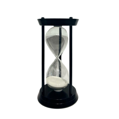 Cylinder Black Hour Glasses 60min Large