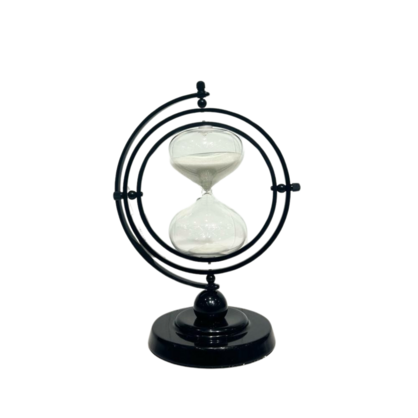 Round Black Hour Glass 30min Medium