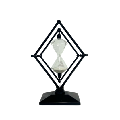Diamond Shaped Black Hour Glass 30min