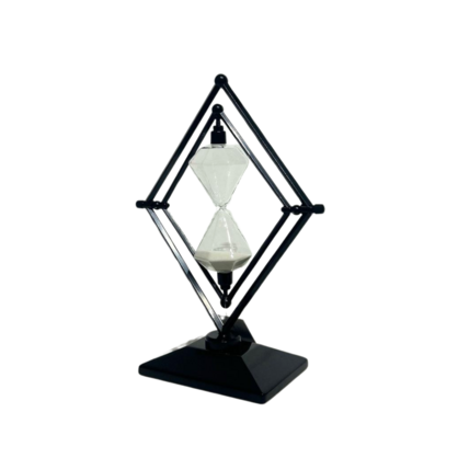 Diamond Shaped Black Hour Glass 30min