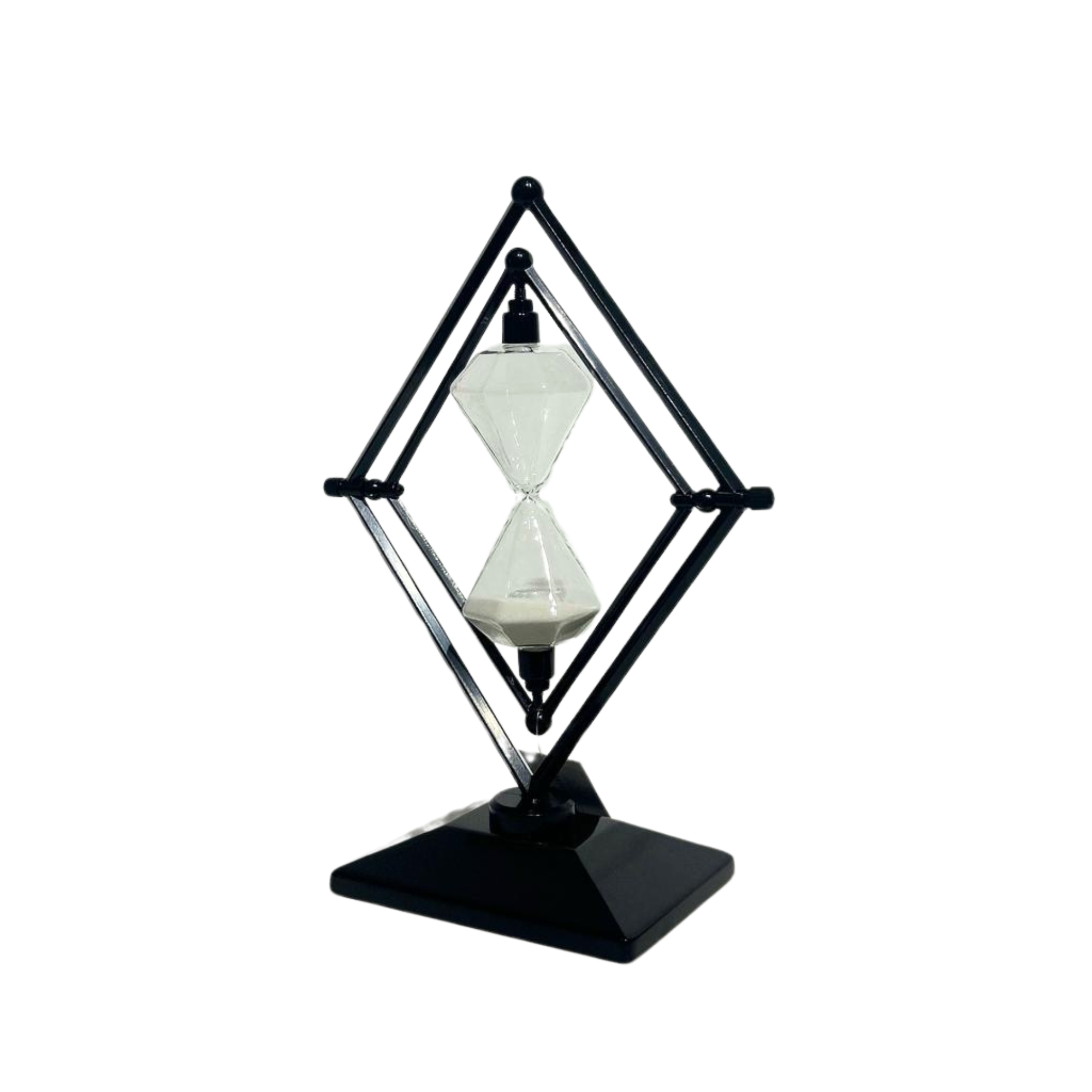 Diamond Shaped Black Hour Glass 30min