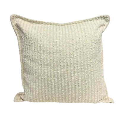 Berlin Beige Boucle Stripped Cushion Cover 55 x 55cm