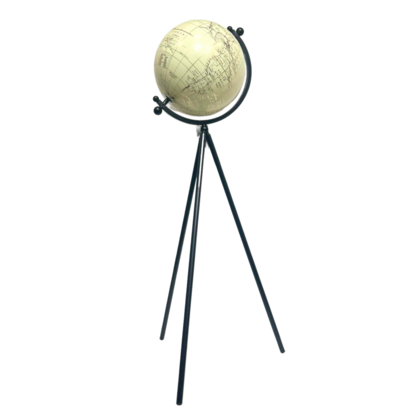 White Globe Black Tripod Legs Large