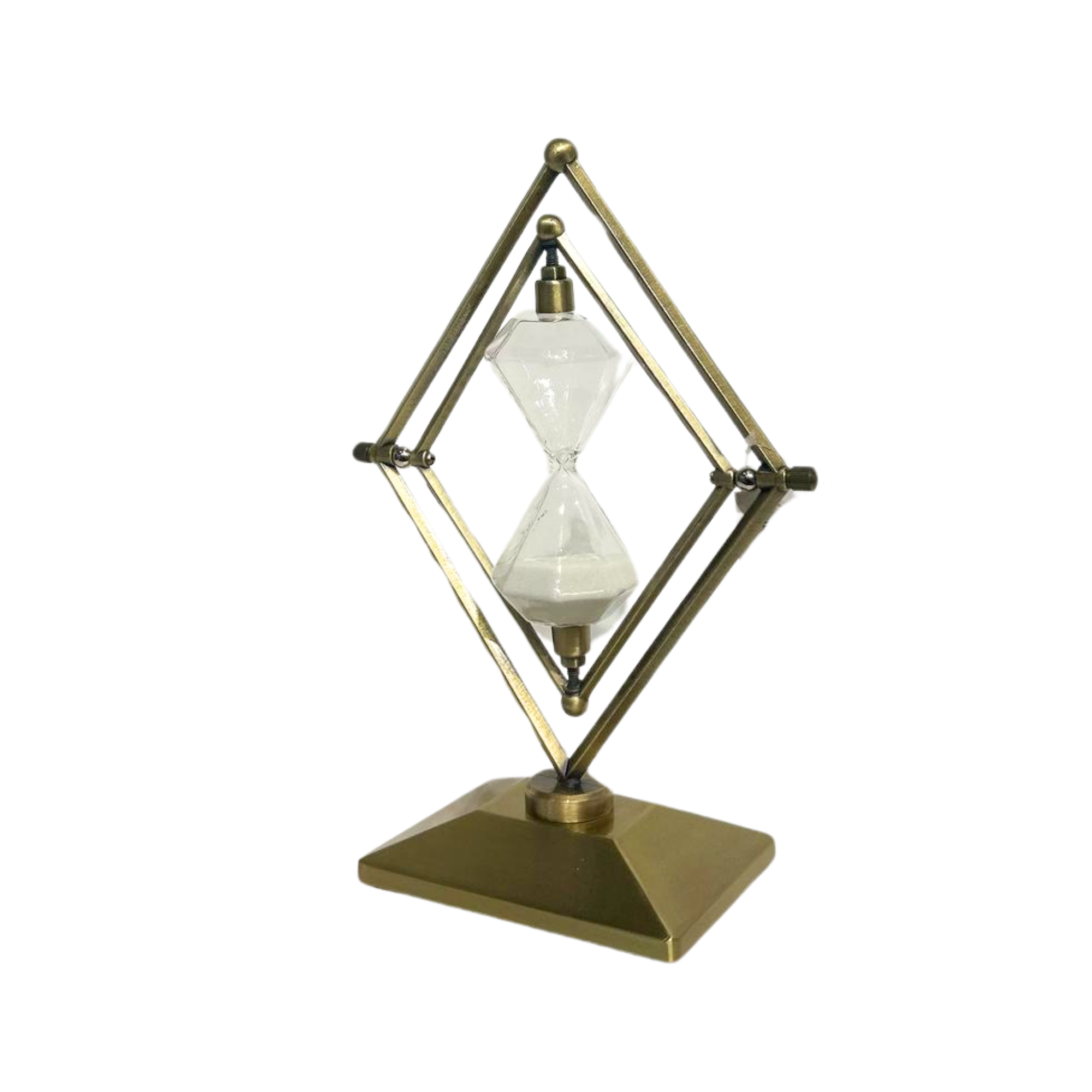 Diamond Shaped Brass Hour Glass 30min