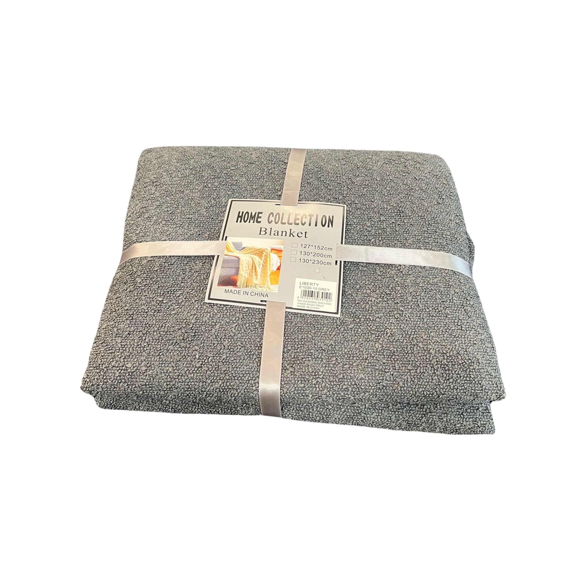 Grey Boucle Throw 180x140cm
