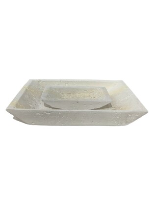 Rectangle Platter/Tray Powdered Stone Small