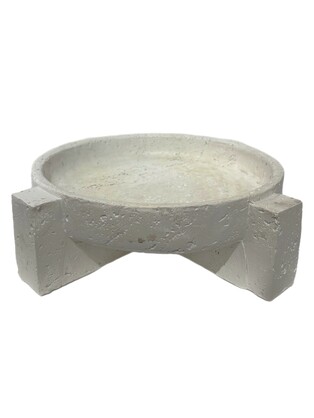 Powdered Stone 4 Leg Footed Fruit Bowl
