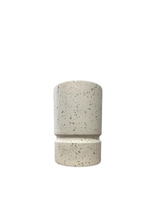 Cylindrical White Spotted Pot Planters Set of 3