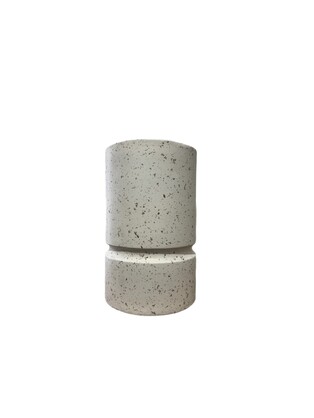 Cylindrical White Spotted Pot Planters Set of 3