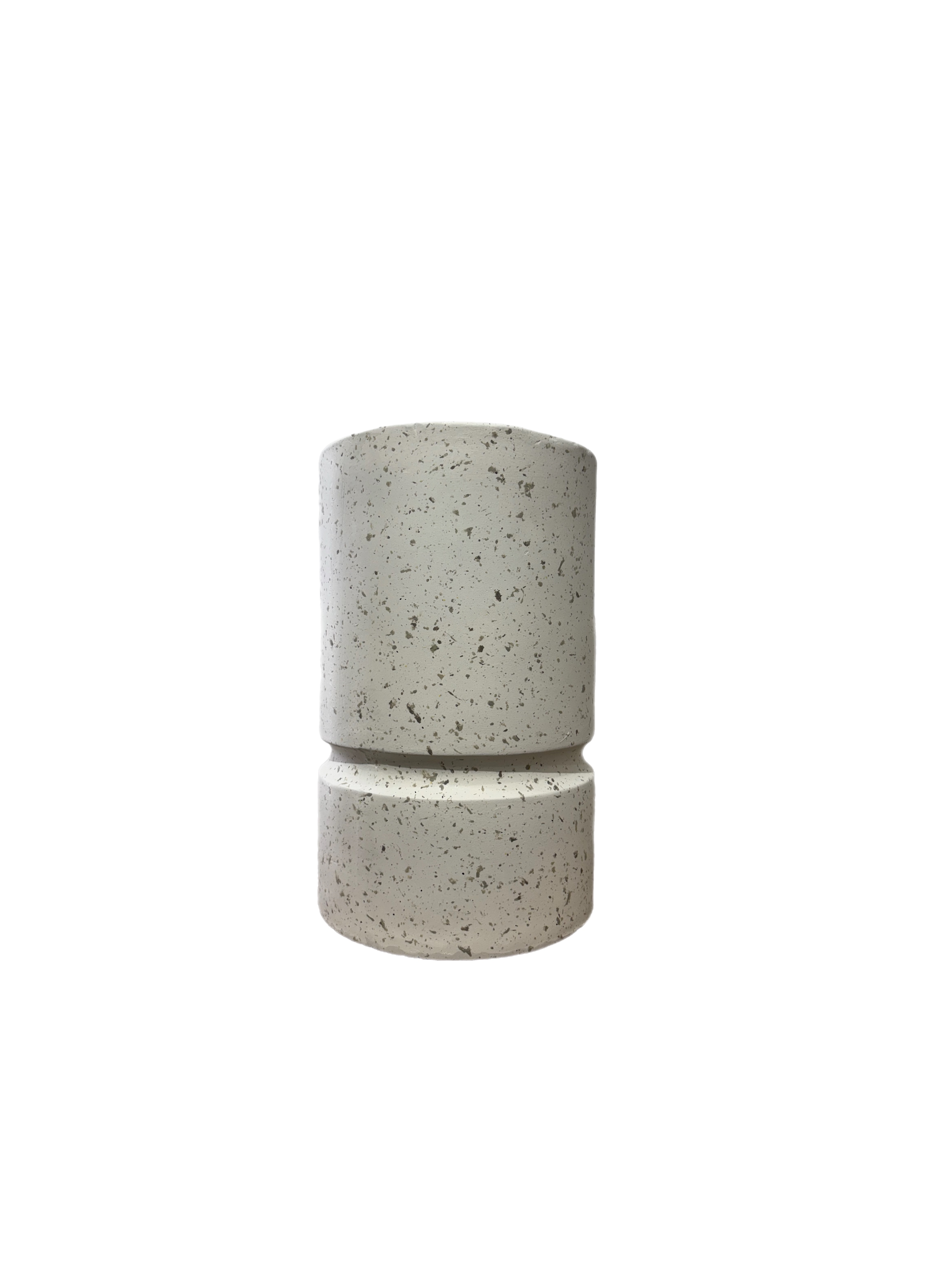 Cylindrical White Spotted Pot Planters Set of 3