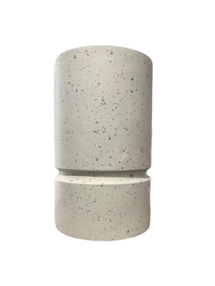 Cylindrical White Spotted Pot Planters Set of 3