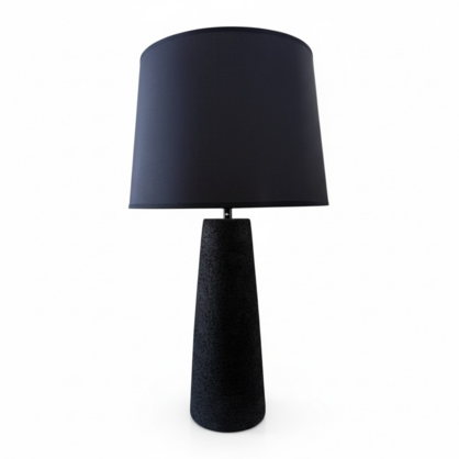 Black Resin Stone Tall Table Lamp