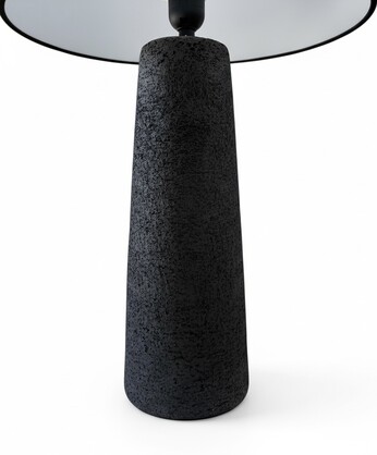 Black Resin Stone Tall Table Lamp