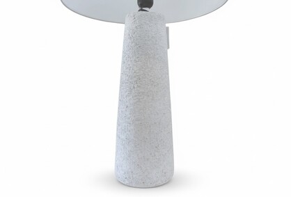 White Resin Stone Tall Table Lamp