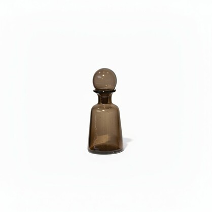 Milano Glass Bottled Vase Small Brown