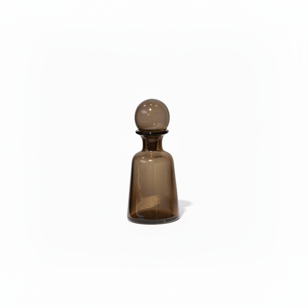 Milano Glass Bottled Vase Small Brown