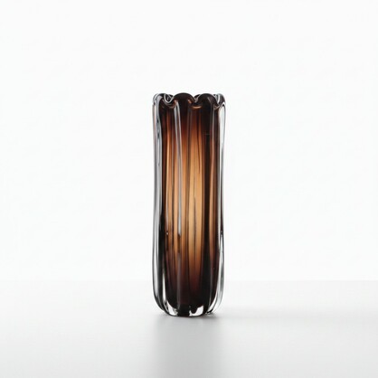 Milano Glass Vase Large Brown