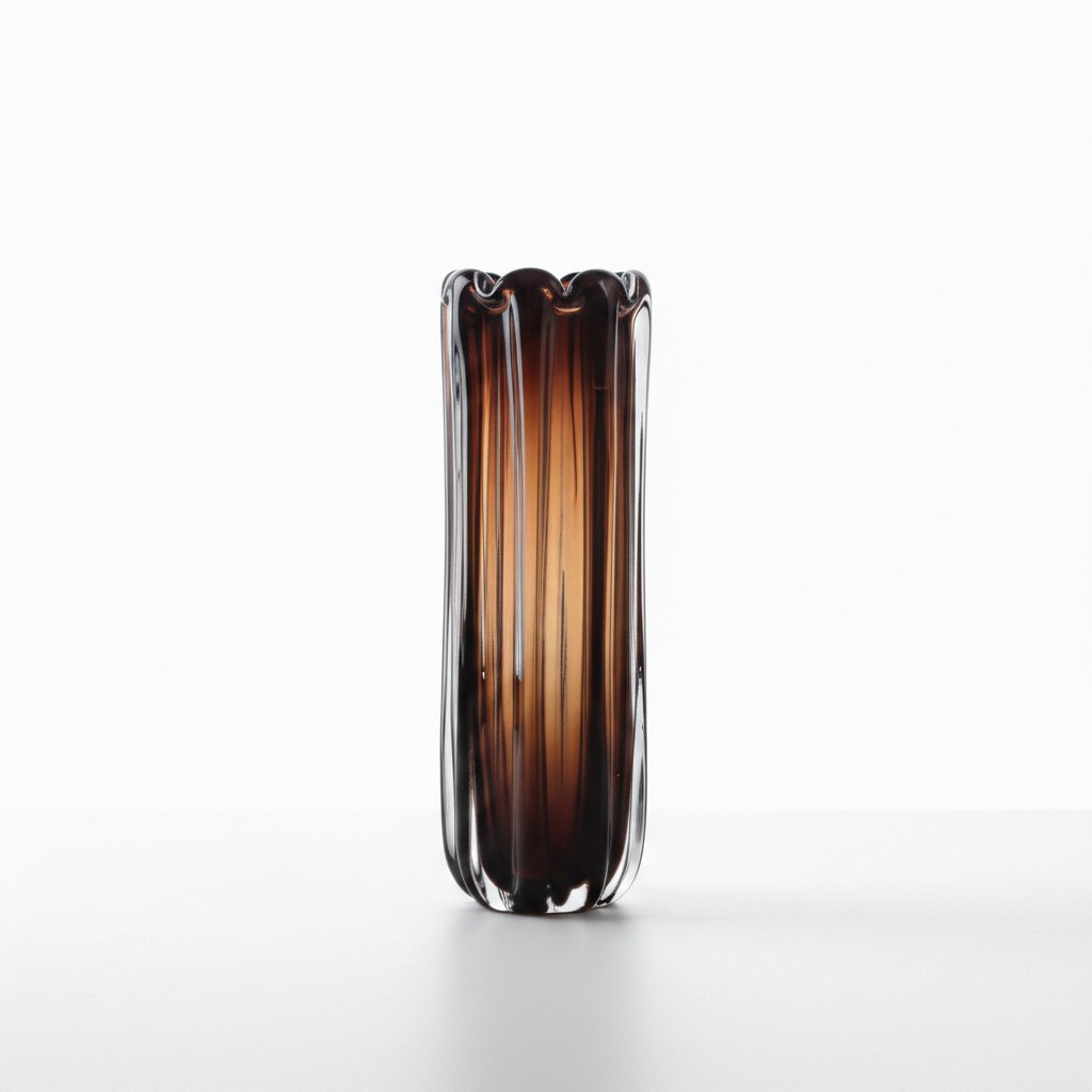 Milano Glass Vase Large Brown
