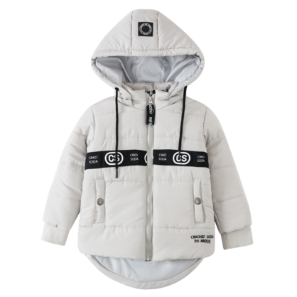 Riley Detailed Hooded Puffer Jacket Oat 3-8 (6 pack)