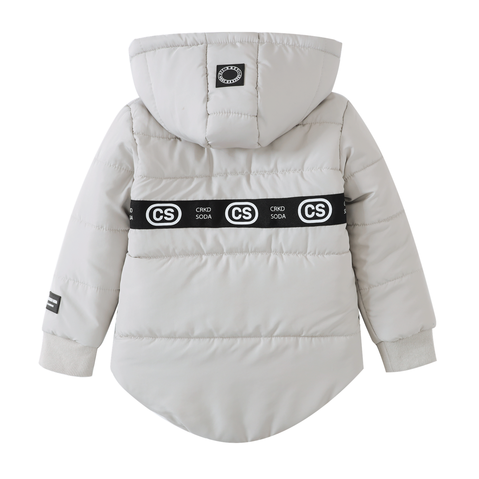 Riley Detailed Hooded Puffer Jacket Oat 3-8 (6 pack)