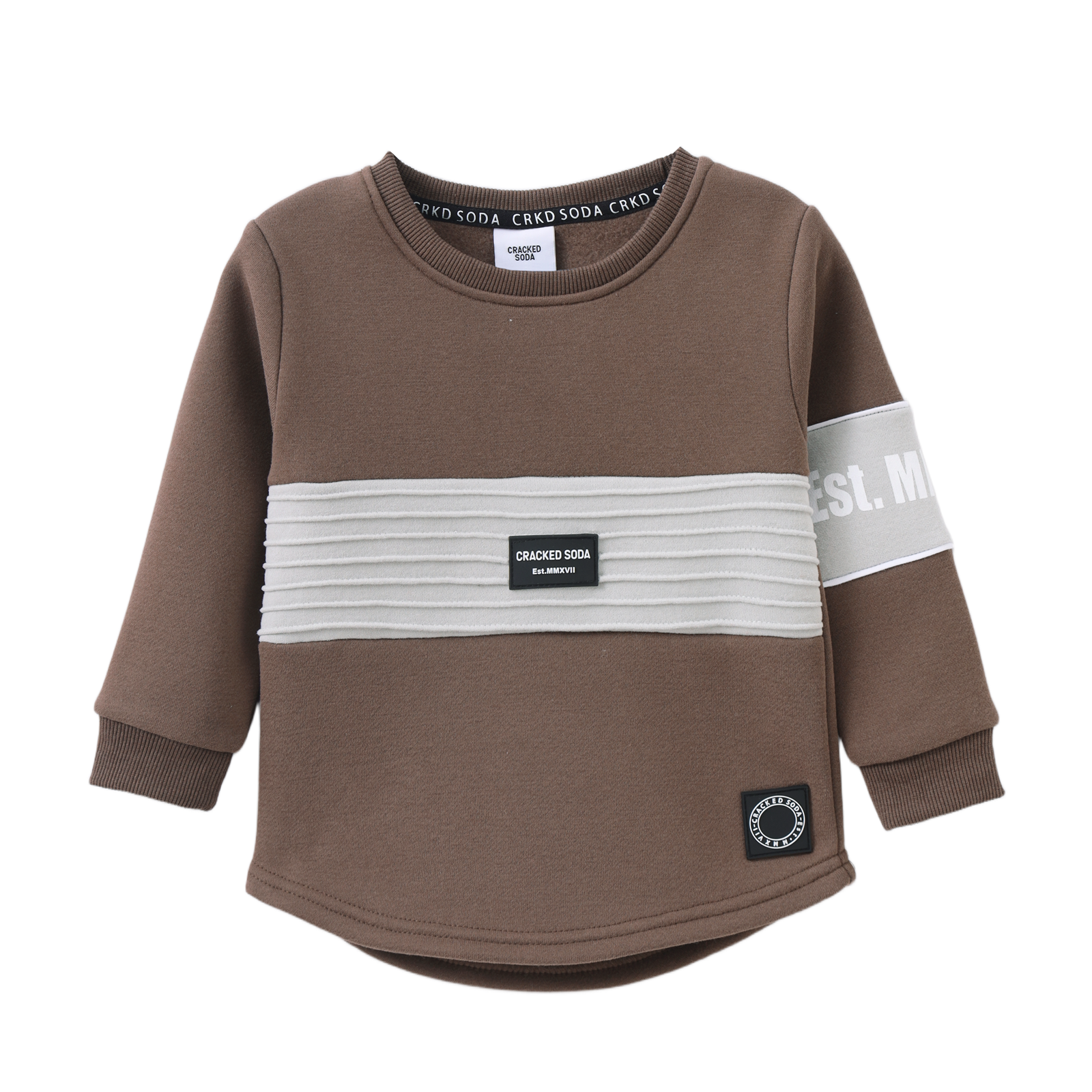 Charlie Detailed Crew Coco 3-8 (6 pack)