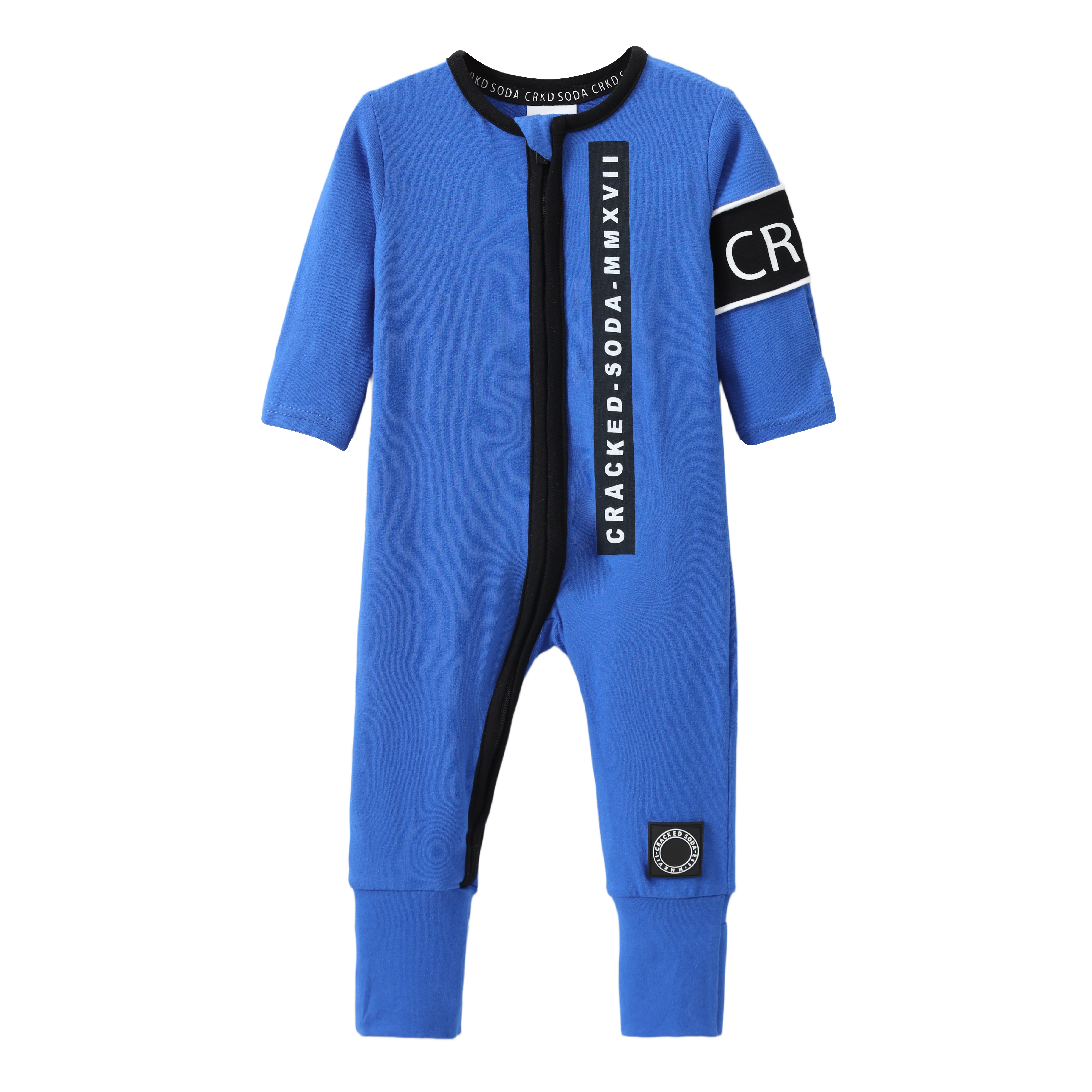 Harlan Detailed Romper Electric Blue 0000-2 (10 pack)