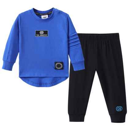 Harlan Detail Tee & Legging Set Electric Blue 000-2 (10 pack)