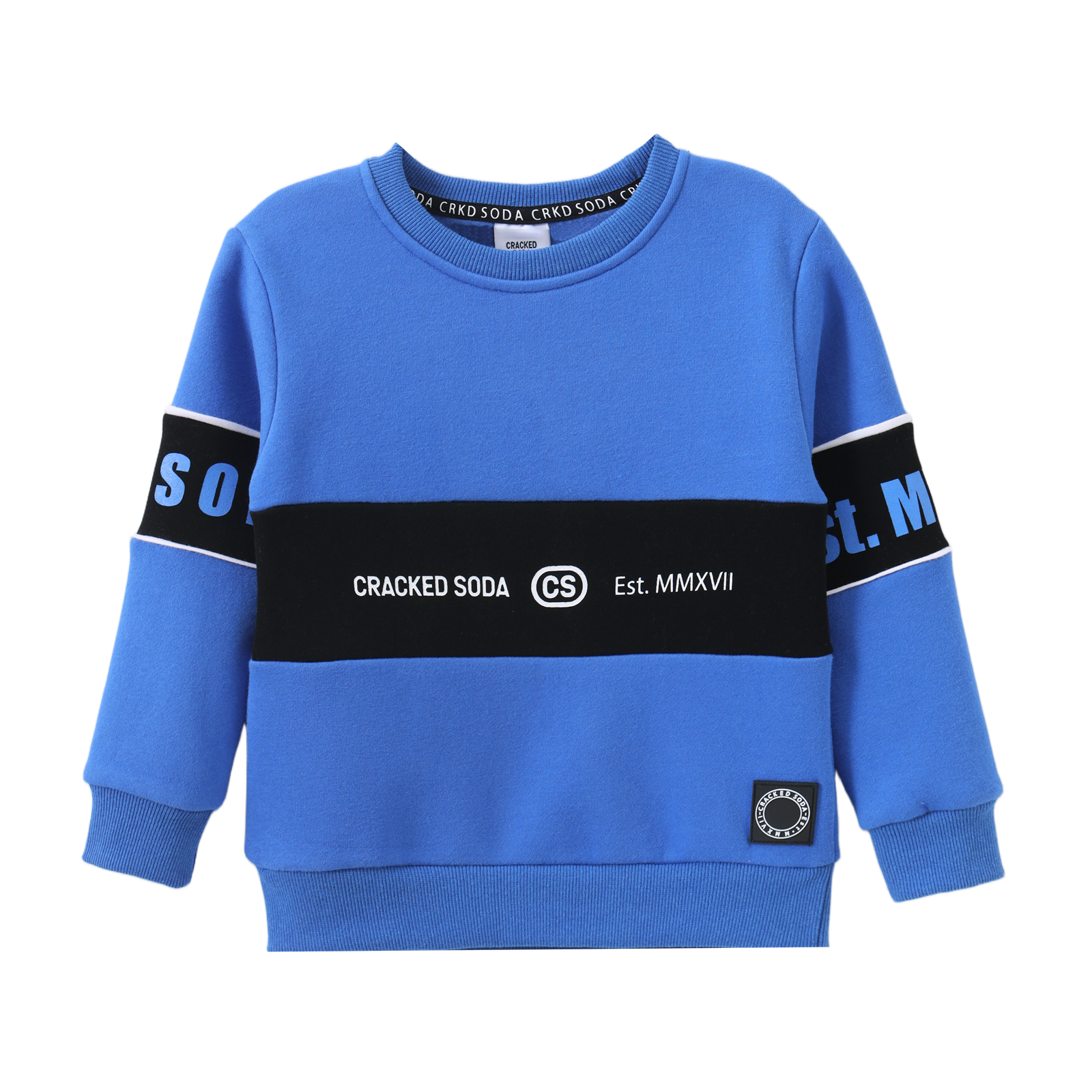 Harlan Detailed Crew Electric Blue 3-8 (6 pack)