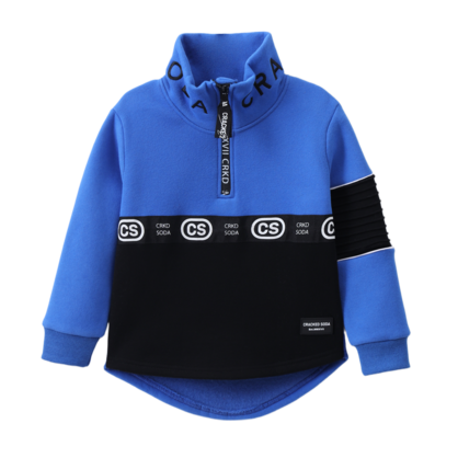 Harlan Detailed Collar Crew Electric Blue 10-16 (6 pack)