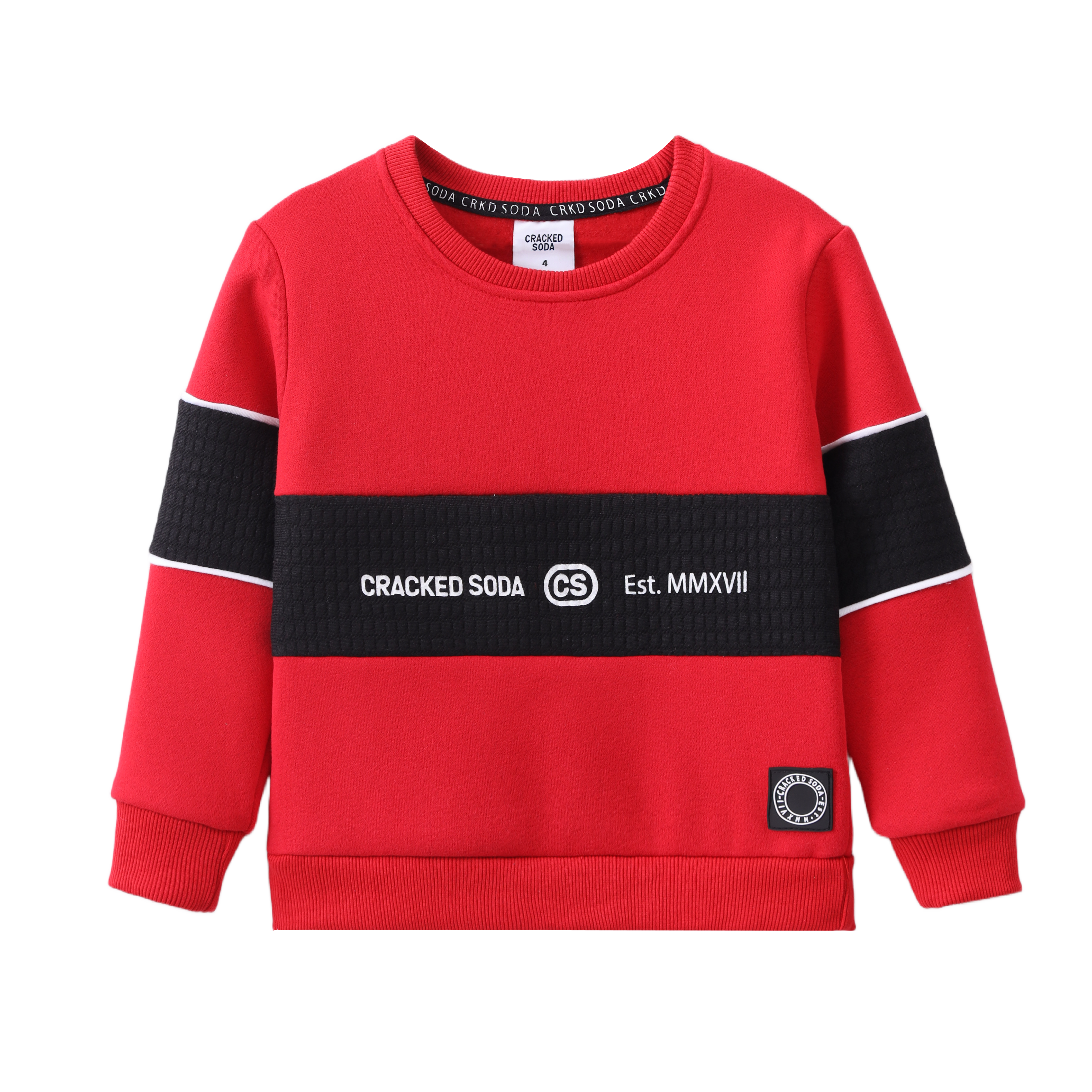 Sammy Detailed Crew Red 3-8 (6 pack)