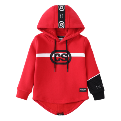 Sammy Detailed Strip Hoodie Red 3-8 (6 pack)
