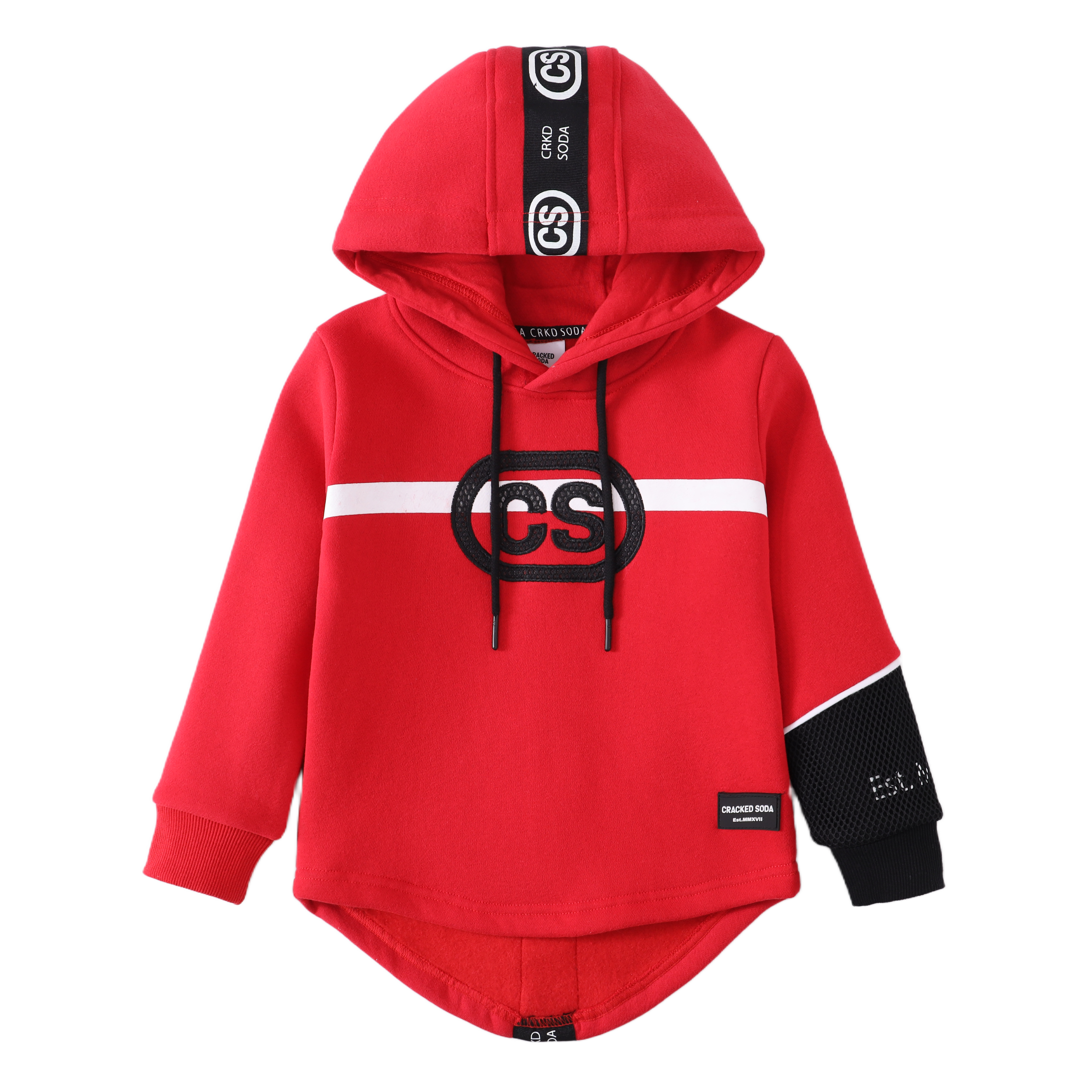 Sammy Detailed Strip Hoodie Red 3-8 (6 pack)