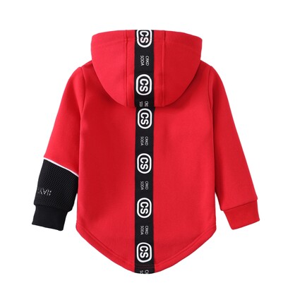 Sammy Detailed Strip Hoodie Red 3-8 (6 pack)