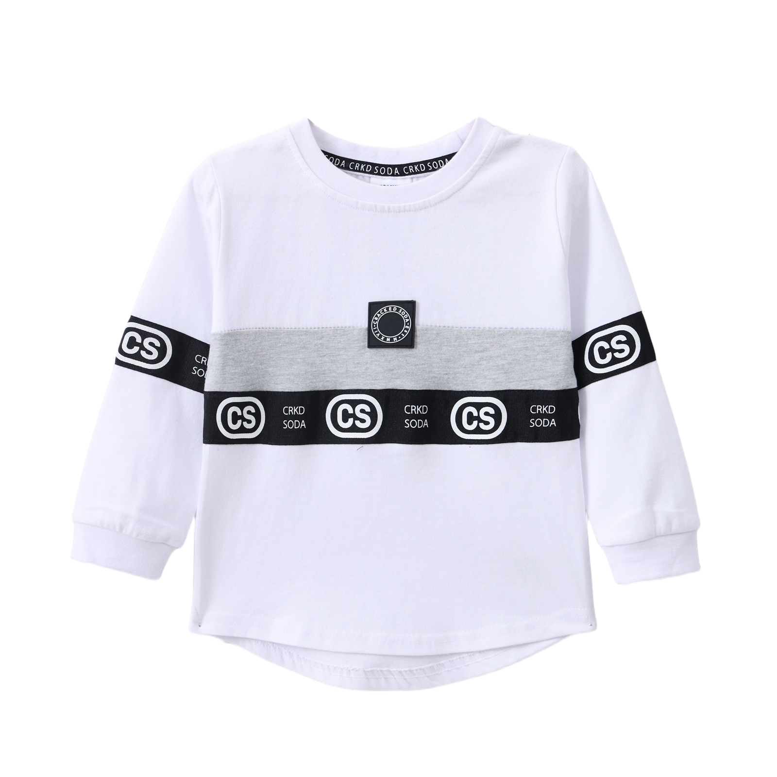 Conner Detailed Tee White 3-8 (6 pack)
