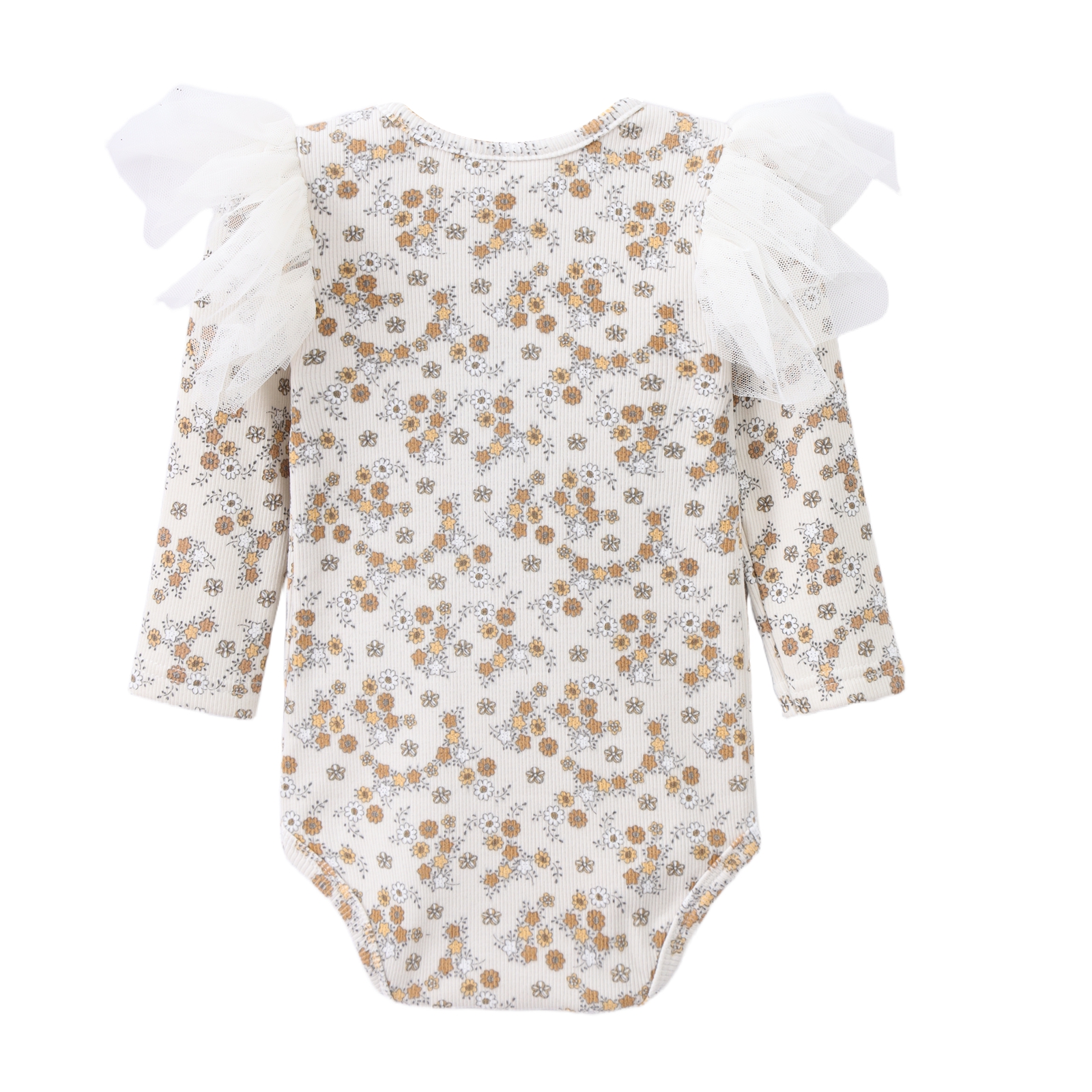 Poppy Fleece Ribbed Bodysuit Floral 0000-2 (10 pack)