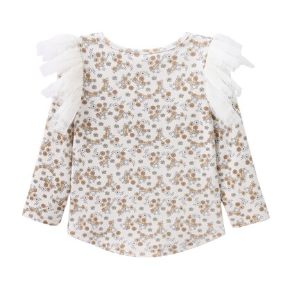 Poppy Fleece Ribbed Top Floral 3-8 (6 pack)