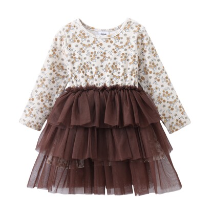 Poppy Fleece Ribbed Dress Biscuit 3-8 (6 pack)